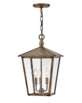 Huntersfield LED Hanging Lantern in Burnished Bronze