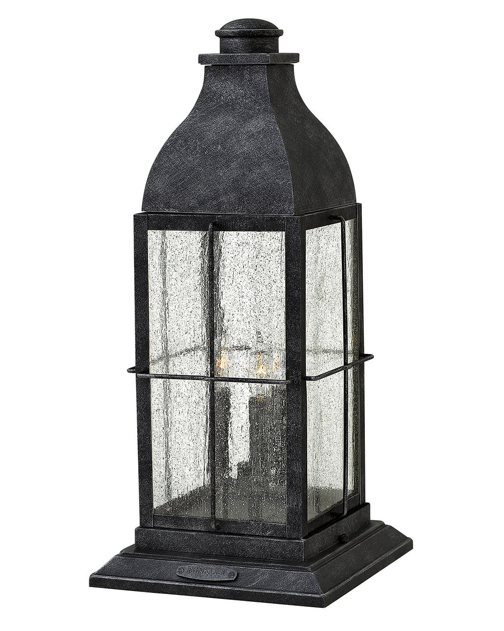 Bingham LED Pier Mount in Greystone