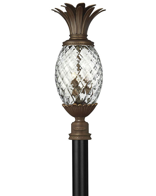 Plantation LED Post Top or Pier Mount Lantern in Copper Bronze