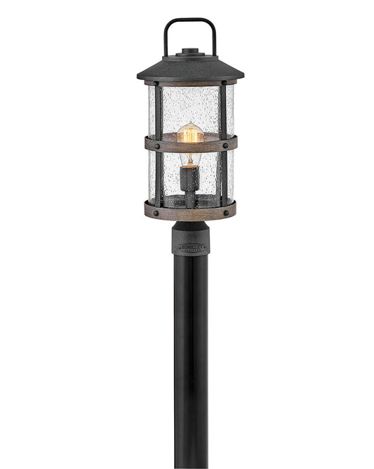 Lakehouse LED Post Top or Pier Mount Lantern in Aged Zinc