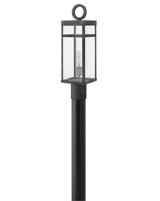 Porter LED Post Top or Pier Mount Lantern in Aged Zinc