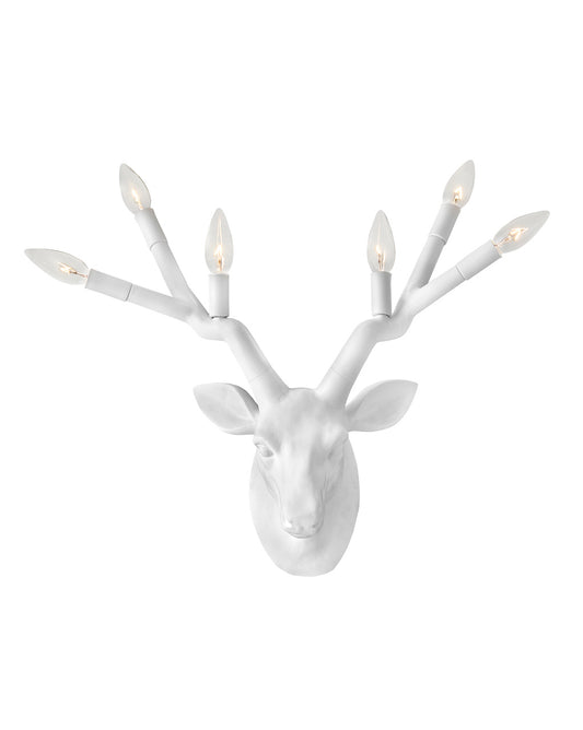 Stag LED Wall Sconce in Chalk White