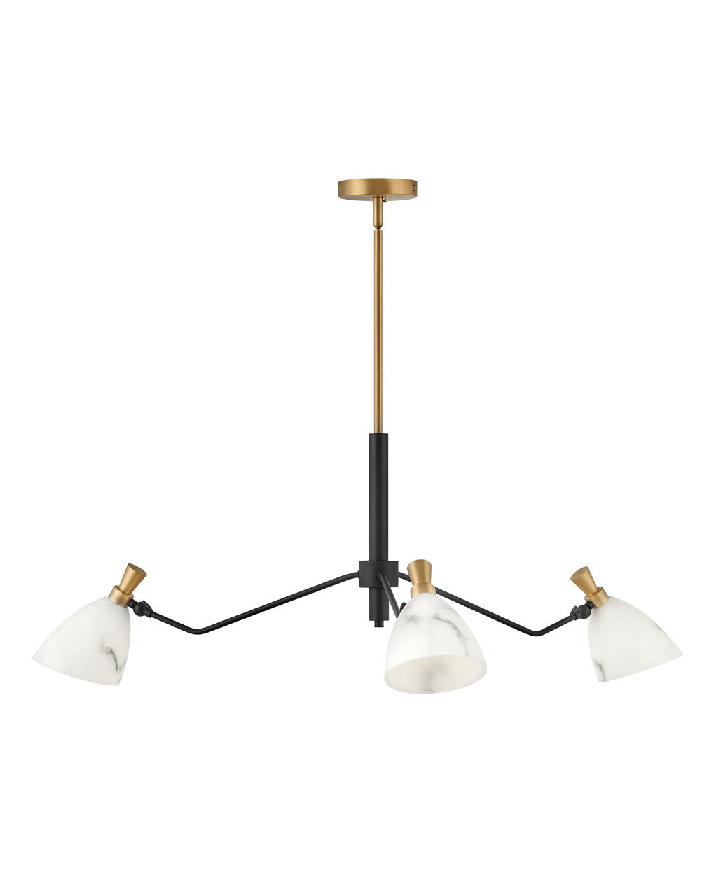 Sinclair LED Chandelier in Heritage Brass