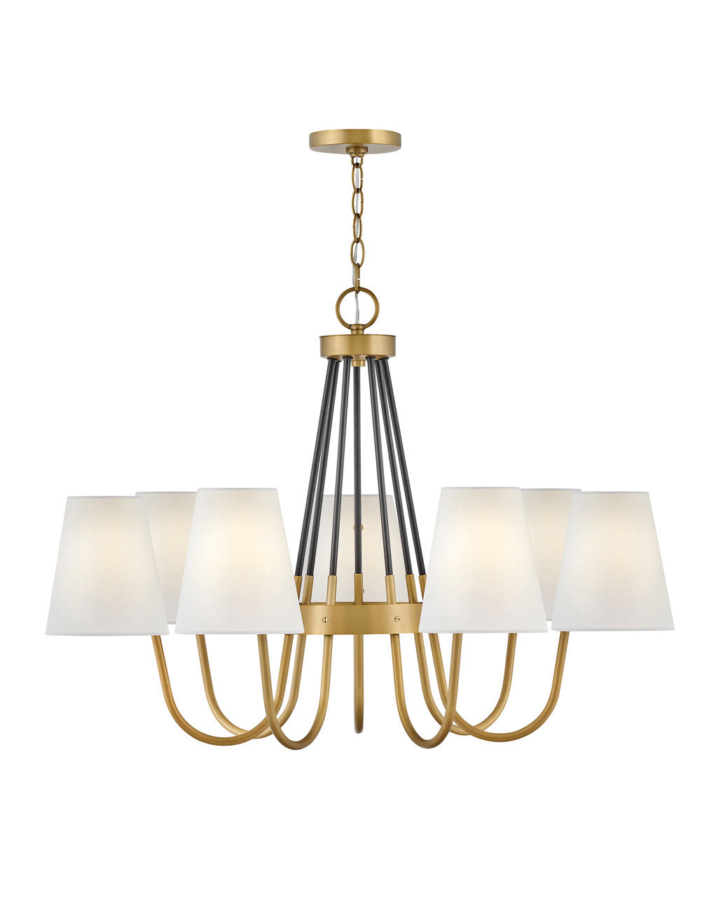 Aston LED Chandelier in Heritage Brass