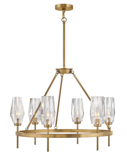 Ana LED Chandelier in Heritage Brass