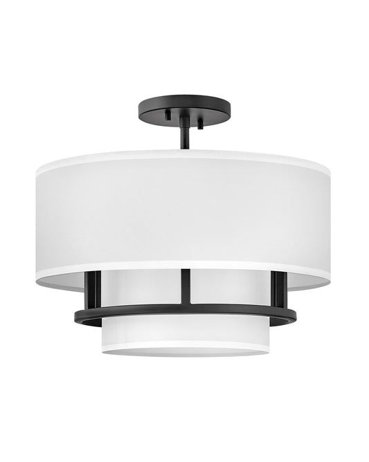 Graham LED Semi-Flush Mount in Black