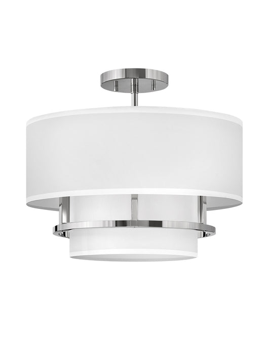 Graham LED Semi-Flush Mount in Polished Nickel