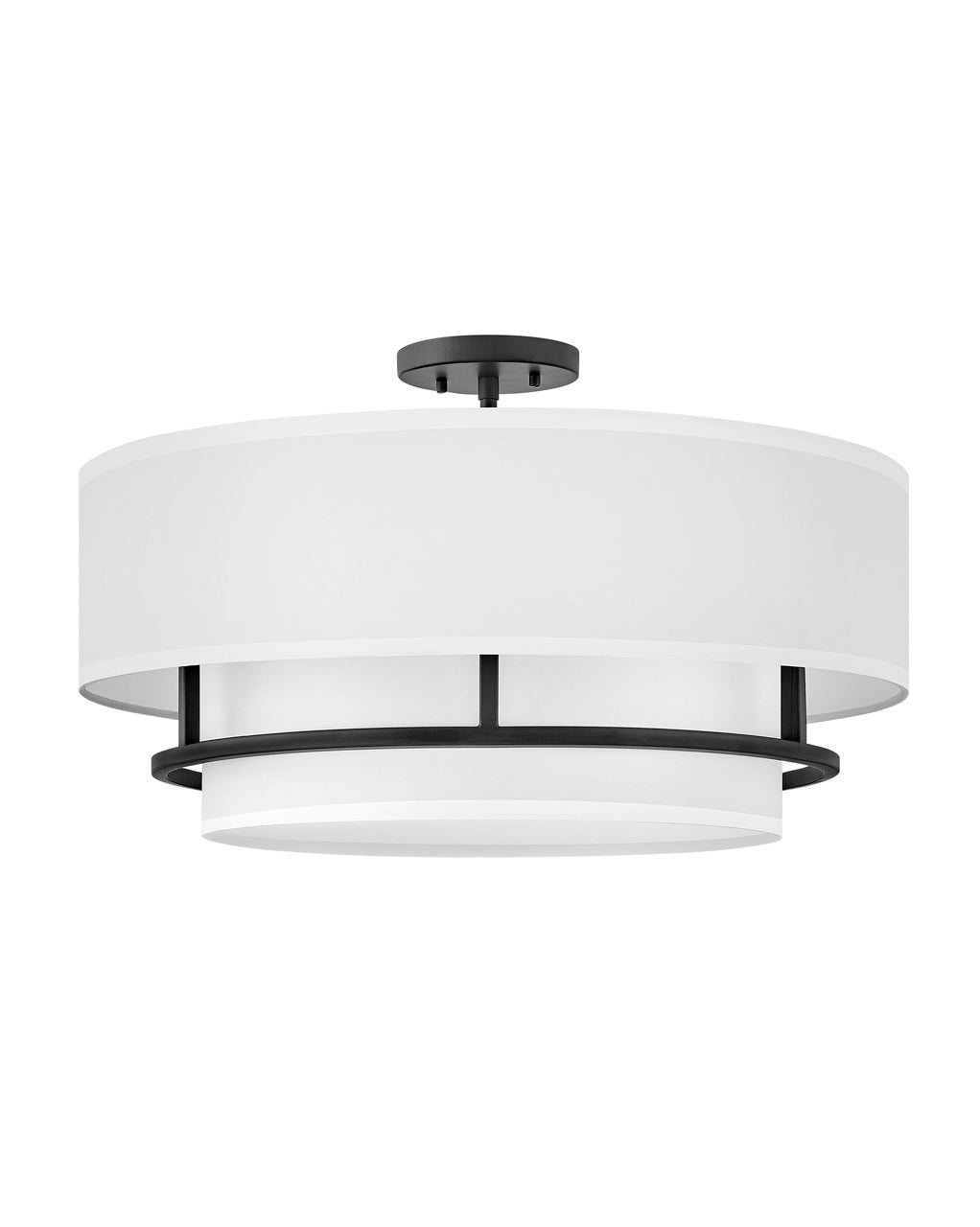 Graham LED Semi-Flush Mount in Black