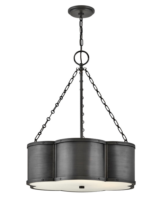 Chance LED Chandelier in Blackened Brass