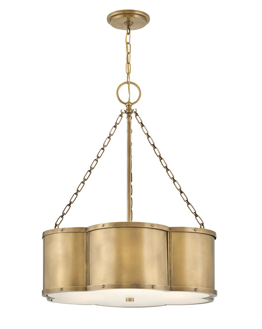 Chance LED Chandelier in Heritage Brass
