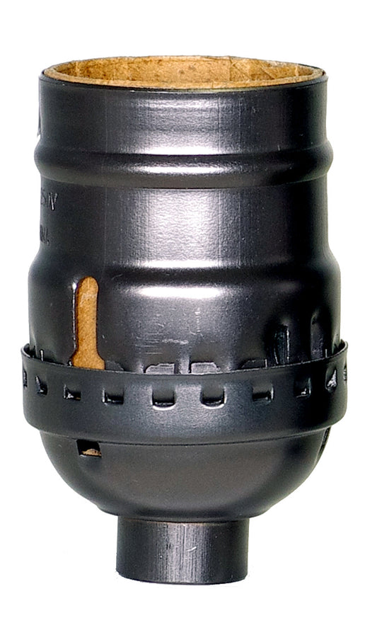 (4-Pack) Short Keyless Socket in Dark Antique Brass