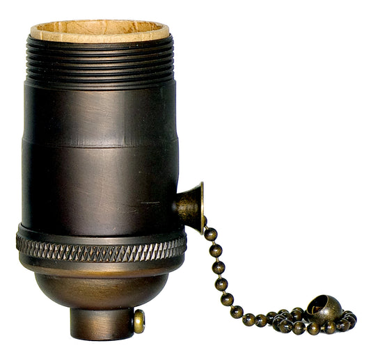 Satco - 80-2399 - On-Off Pull Chain Socket - Dark Antique Brass