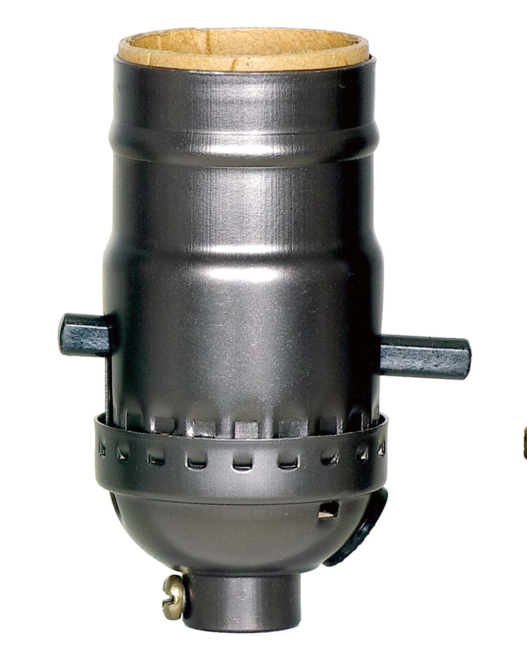 (4-Pack) On-Off Push Thru Socket With Side Outlet in Dark Antique Brass