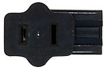 (4-Pack) Female Slide Plug in Black