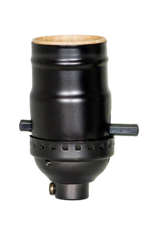 Satco - 80-2538 - On-Off Push Thru Socket - Dark Antique Brass