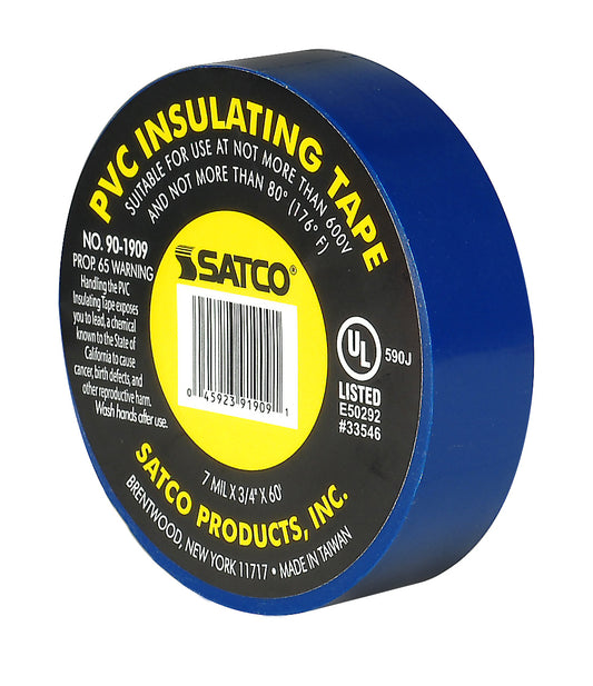 (4-Pack) Elec Tape 60 Ft. 3/4" in Blue