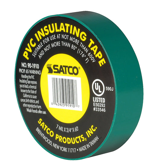 (4-Pack) Elec Tape 60 Ft. 3/4" in Green