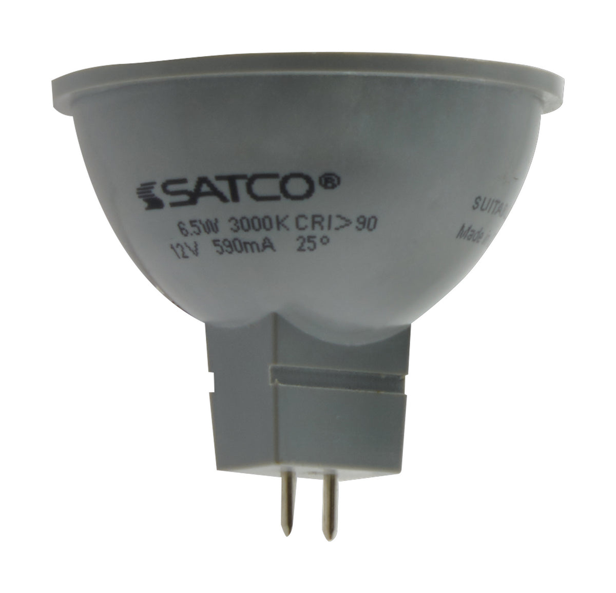 (4-Pack) Satco S11340 6W LED MR16 MR Bulb, GU5.3 Base, 2700K, 550 Lumens, Gray