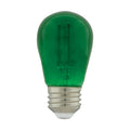 (4-Pack) Satco S8024 1W LED S14 Sign Bulb, E26 Base, 20 Lumens, Transparent Green