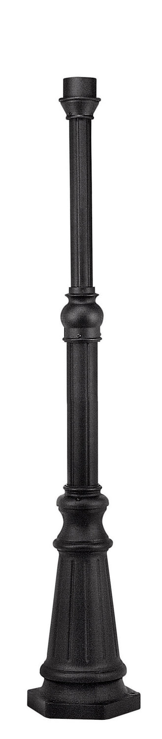6.5ft Post with Cast Aluminum Base 6.5' Surface Mount Post in Black
