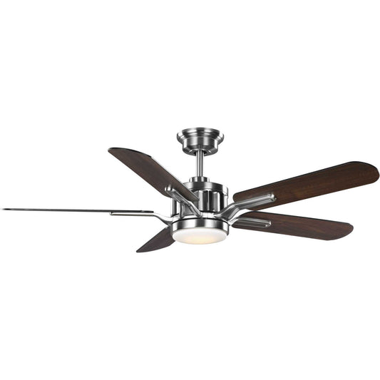 Progress Lighting - P250007-009-30 - 54" Ceiling Fan - Claret - Brushed Nickel
