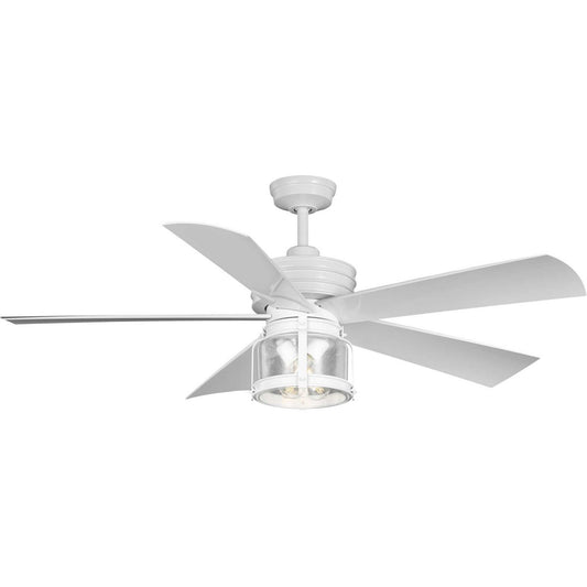 Progress Lighting - P250011-028-WB - 56"Ceiling Fan - Midvale - Satin White