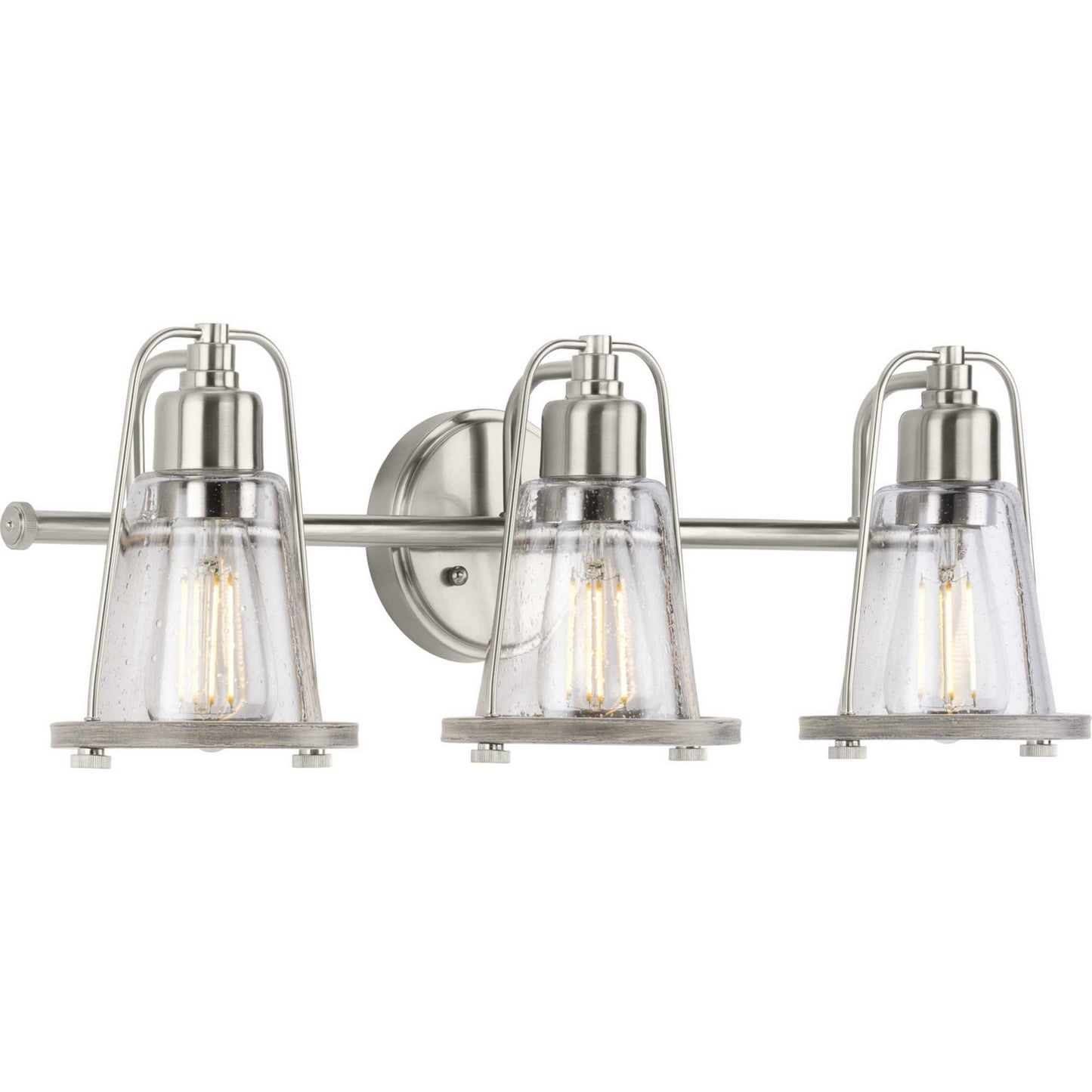 Conway Three Light Bath Bracket in Brushed Nickel