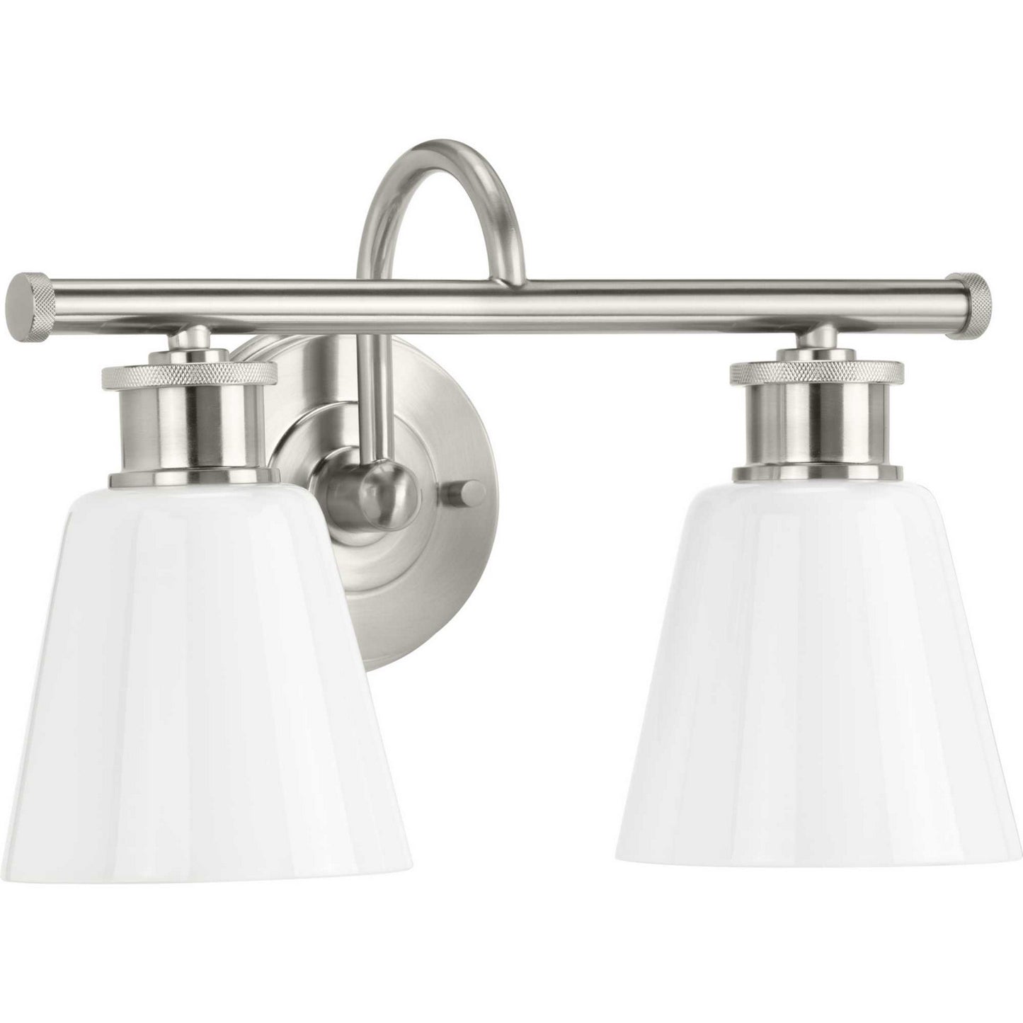 Ashford Two Light Bath Bracket in Brushed Nickel