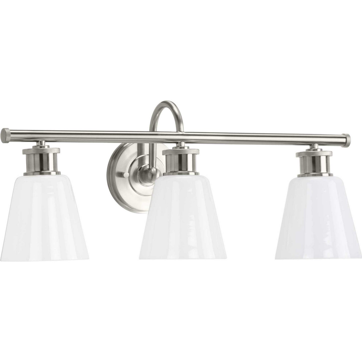 Ashford Three Light Bath Bracket in Brushed Nickel