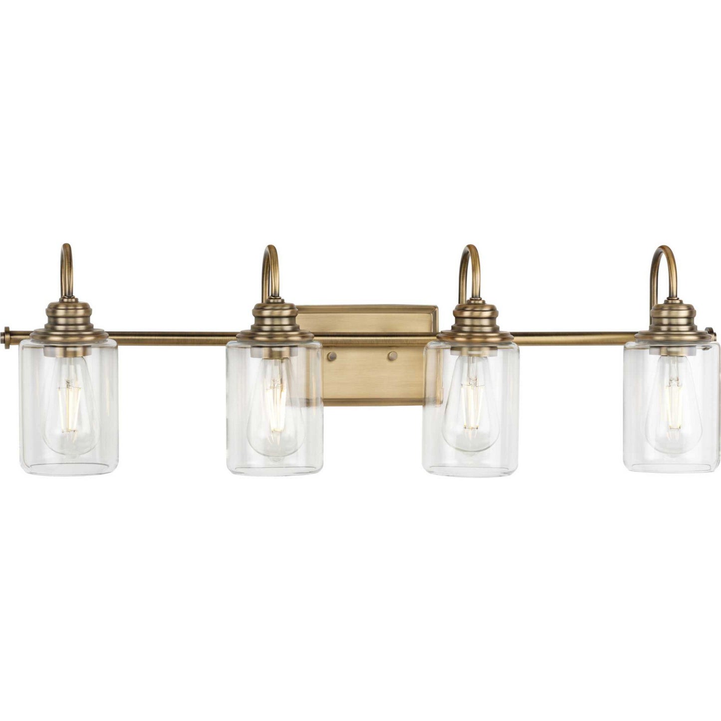 Aiken Four Light Bath Bracket in Vintage Brass