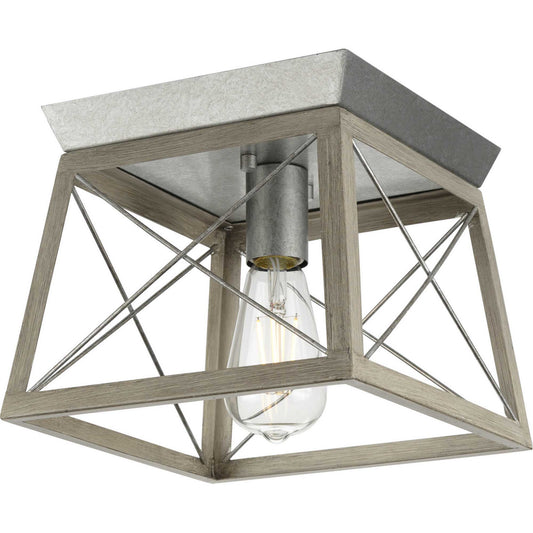 Progress Lighting - P350022-141 - One Light Flush Mount - Briarwood - Galvanized
