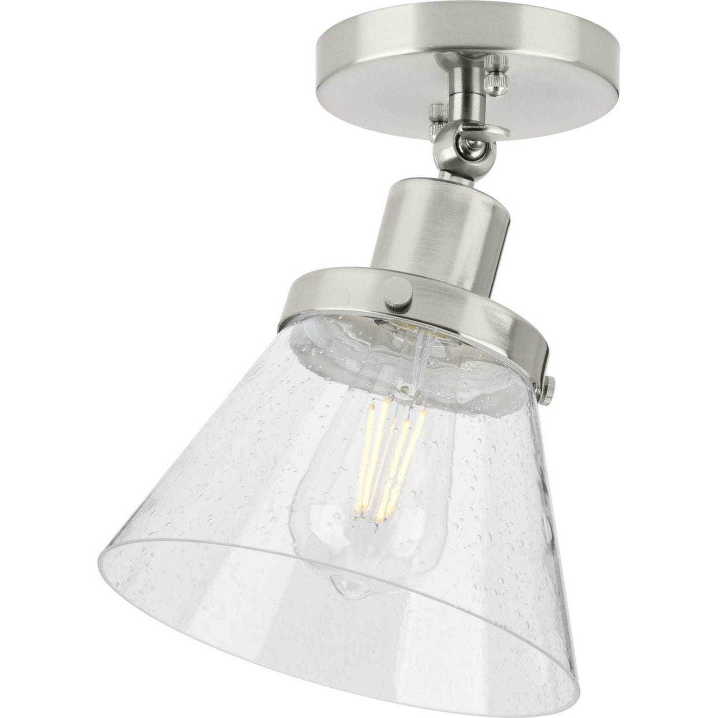 Hinton One Light Flush Mount in Brushed Nickel