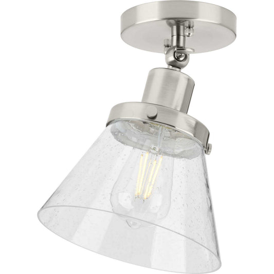 Hinton One Light Flush Mount in Brushed Nickel