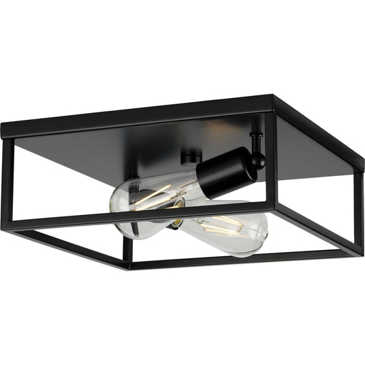Perimeter Two Light Flush Mount in Matte Black