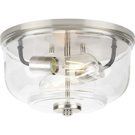 Rushton Two Light Flush Mount in Brushed Nickel