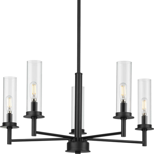 Kellwyn Five Light Chandelier in Matte Black