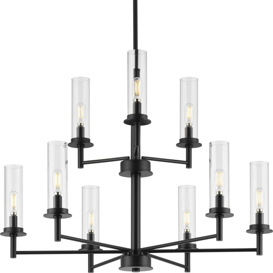 Kellwyn Nine Light Chandelier in Matte Black