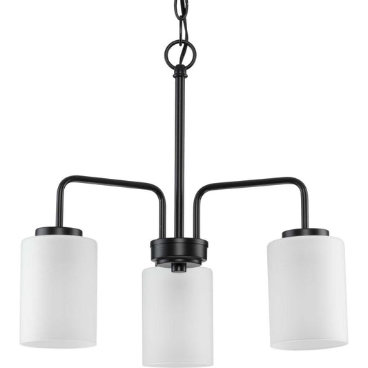 Merry Three Light Chandelier in Matte Black