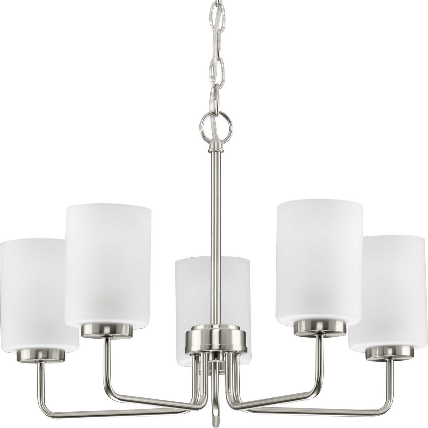 Merry Five Light Chandelier in Brushed Nickel