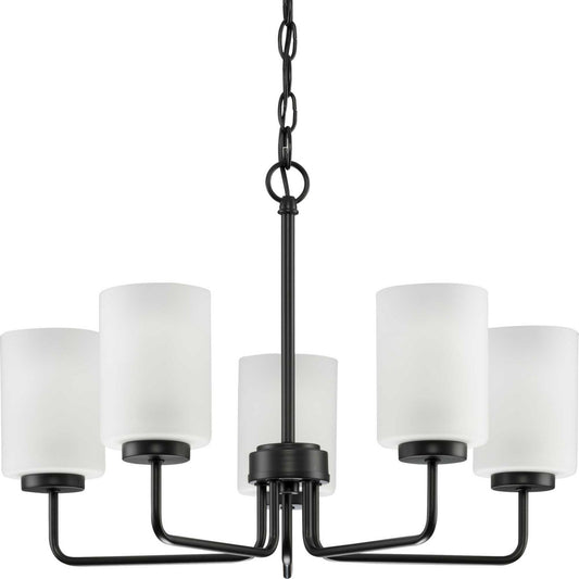 Merry Five Light Chandelier in Matte Black