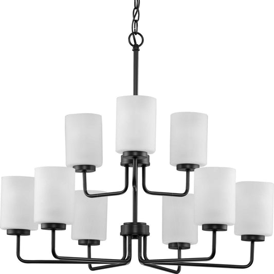 Merry Nine Light Chandelier in Matte Black