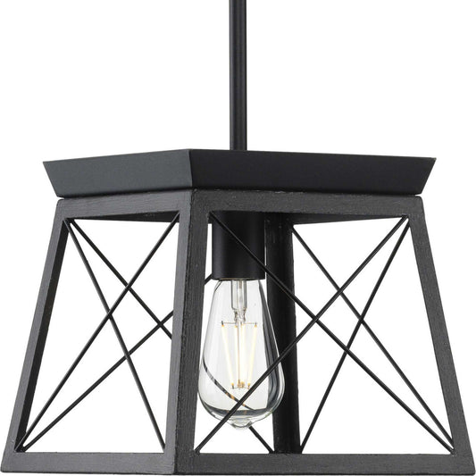 Briarwood One Light Pendant in Textured Black