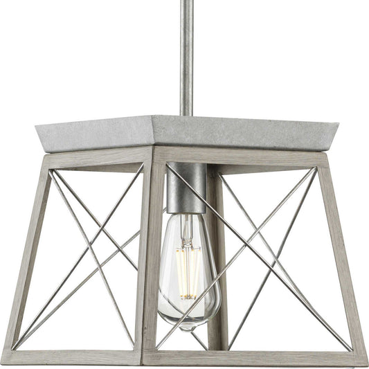 Briarwood One Light Pendant in Galvanized