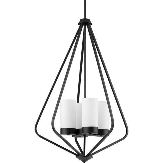 Elevate Four Light Pendant in Matte Black