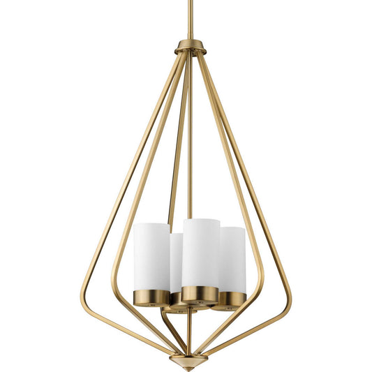 Elevate Four Light Pendant in Brushed Bronze
