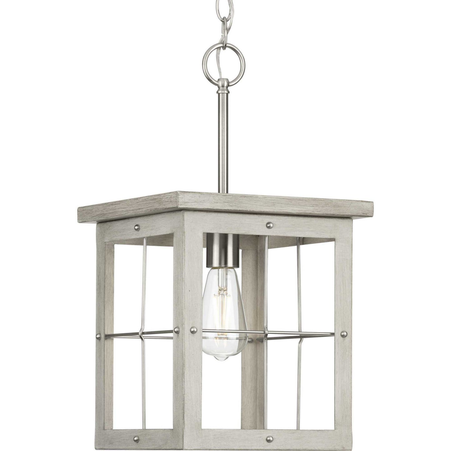 Hedgerow One Light Pendant in Brushed Nickel