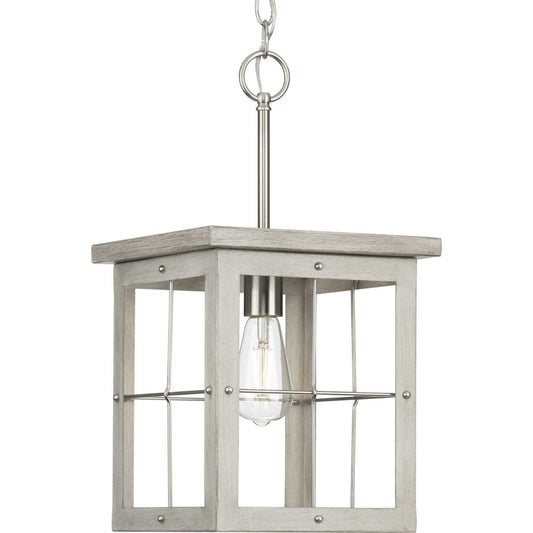 Hedgerow One Light Pendant in Brushed Nickel