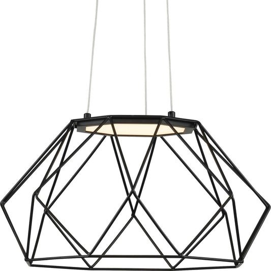 Geodesic LED LED Pendant in Matte Black