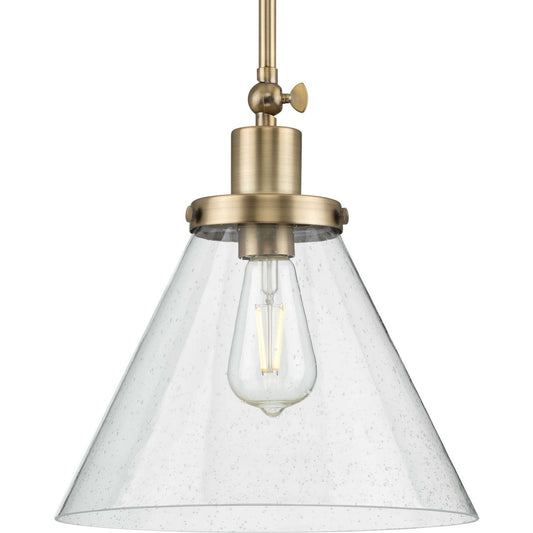 Hinton One Light Pendant in Vintage Brass