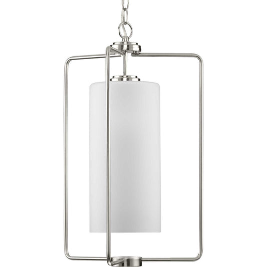 Merry One Light Foyer Pendant in Brushed Nickel